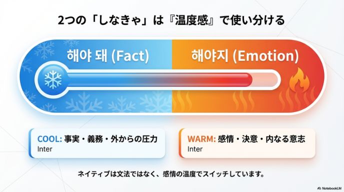 そもそもの基本!「해야 돼」と「해야지」の決定的な違い