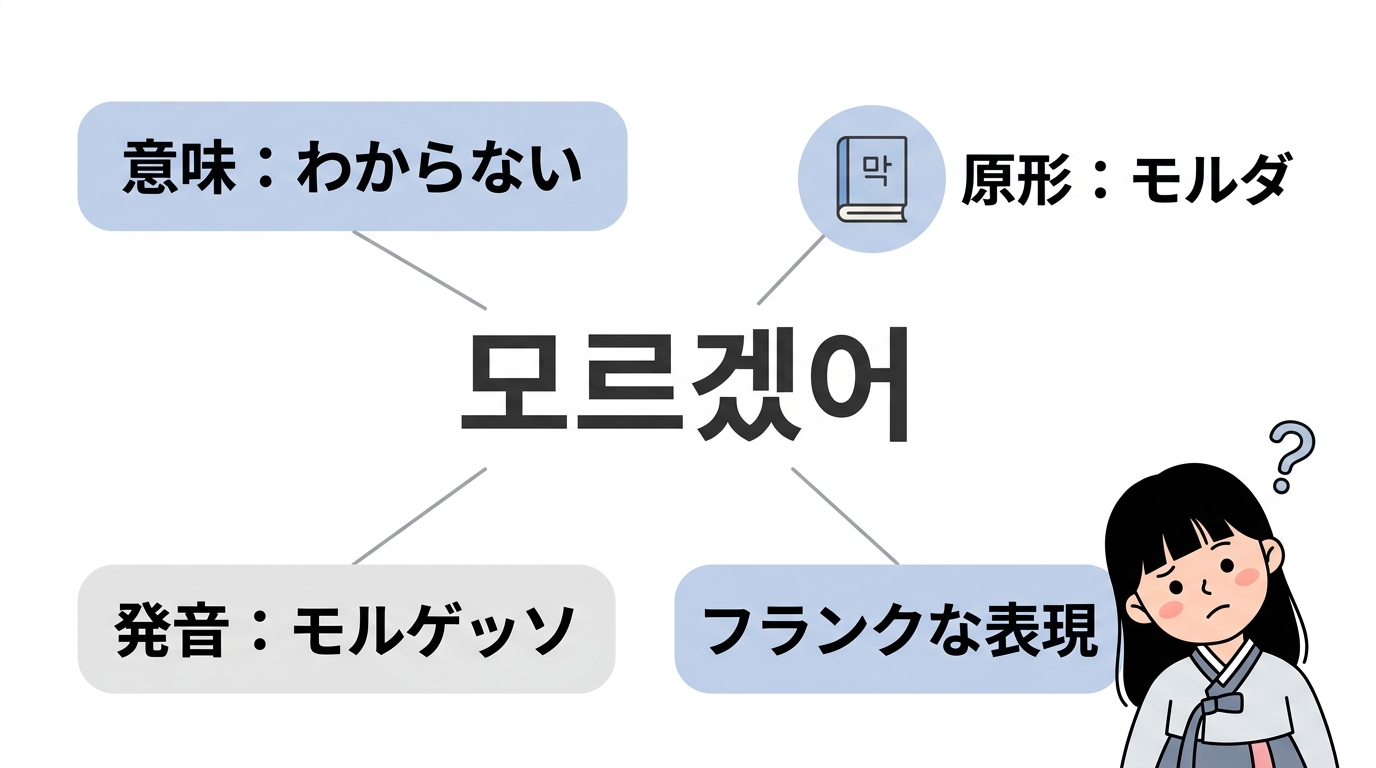 韓国語モルゲッソの意味と正しい発音