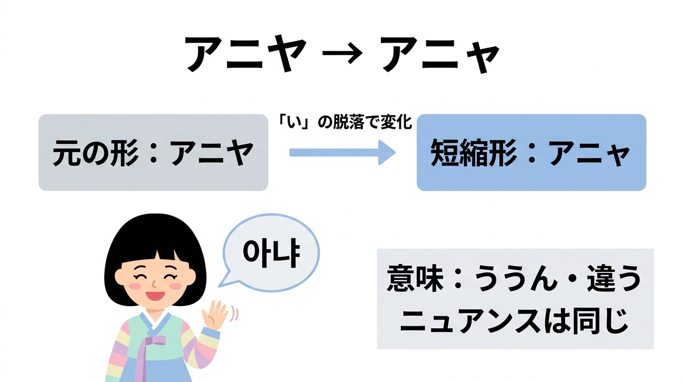 韓国語「アニャ」の意味とアニヤとの違いを解説