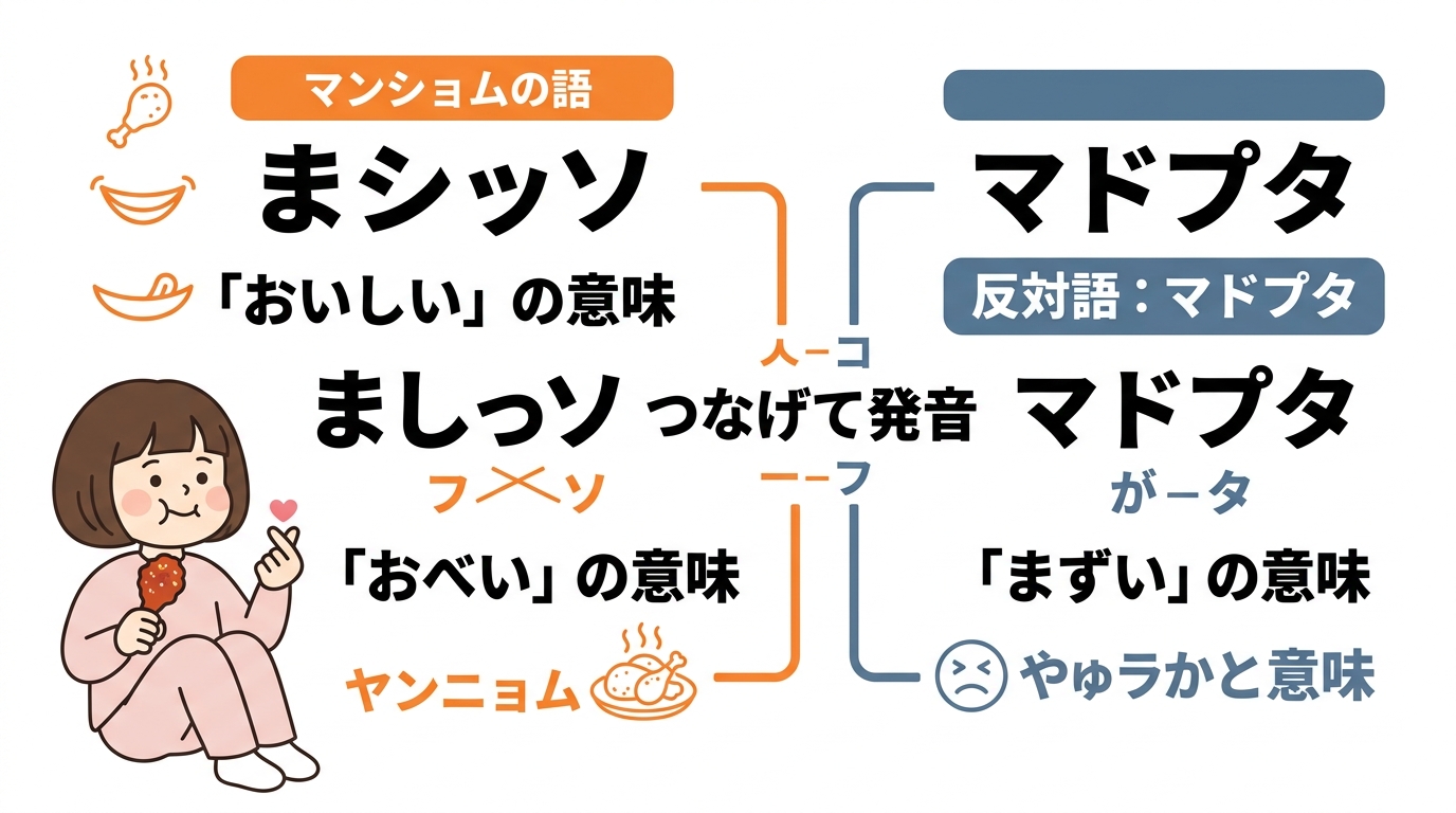 韓国語のマシッソとは？意味と発音のコツ