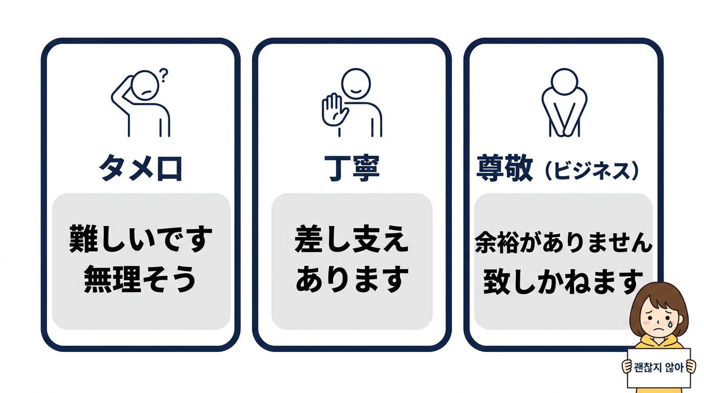場面別「大丈夫じゃない」の表現