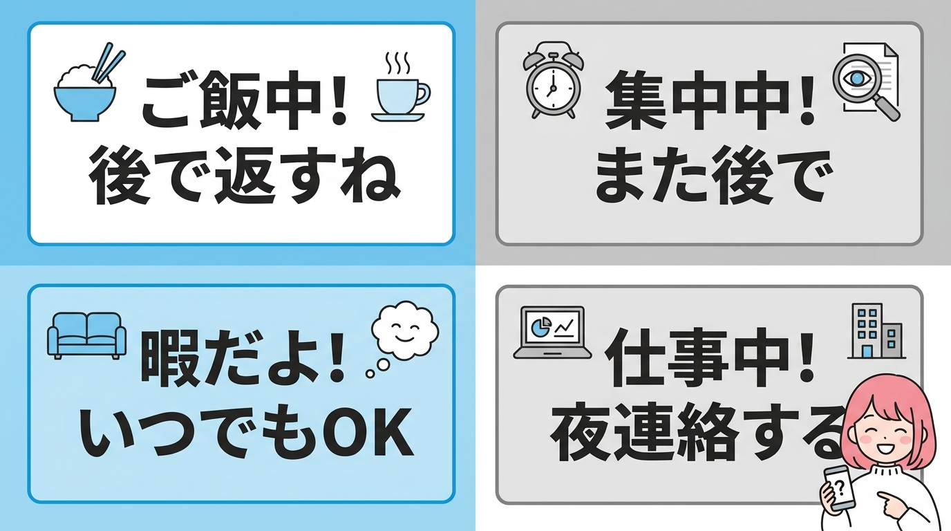 そのまま使える!状況別の返信フレーズ4選