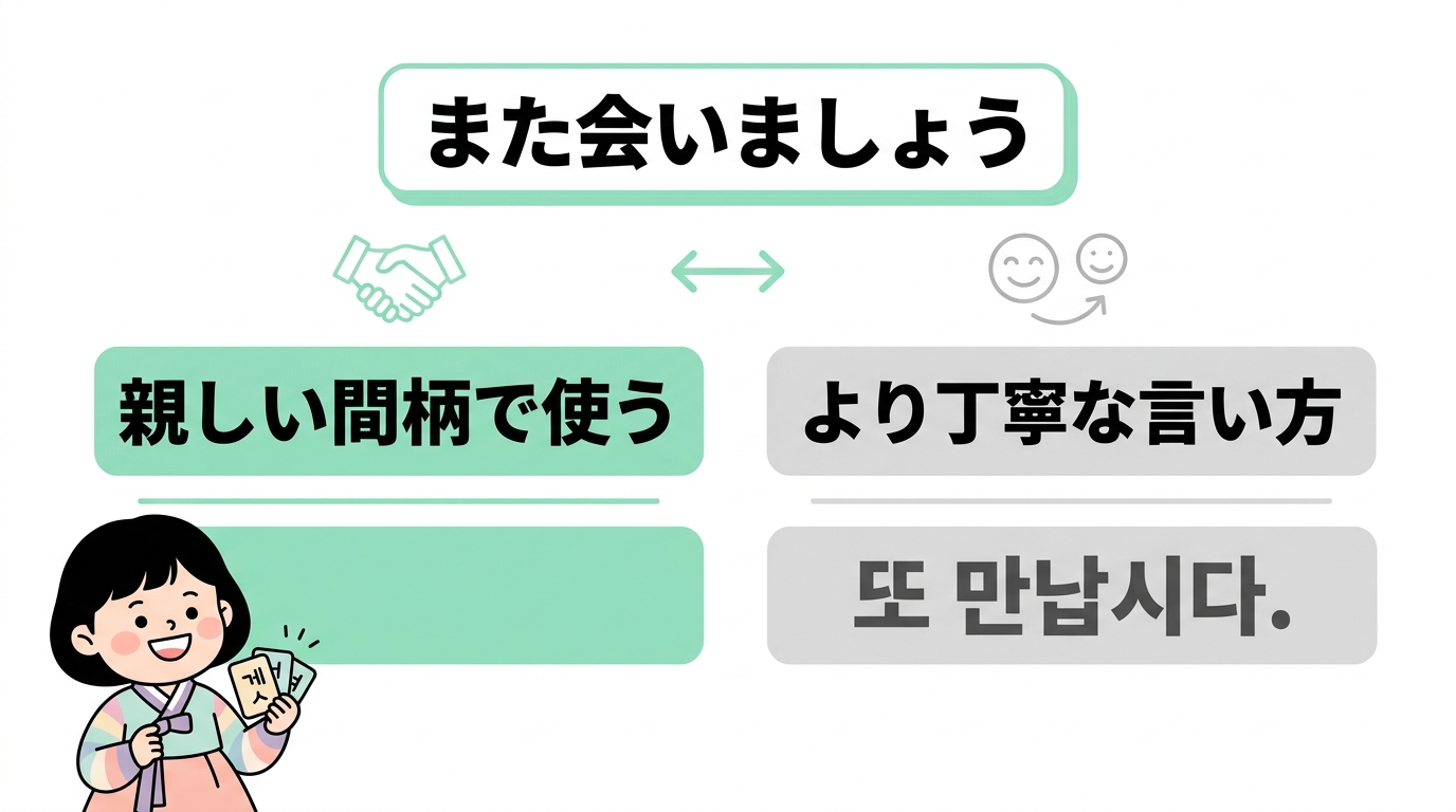 別れ際のフレーズ「또 만나요」