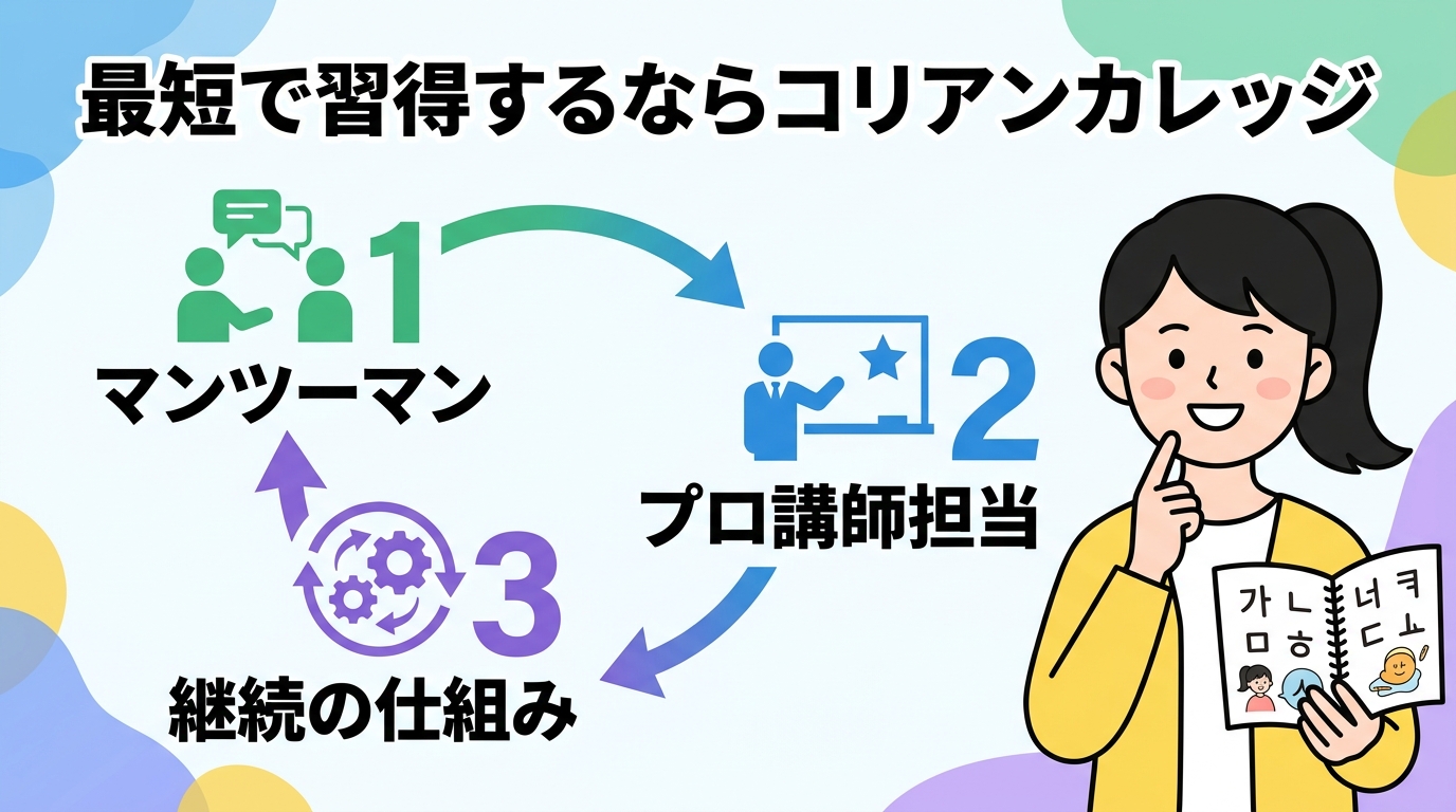 最短で習得するならコリアンカレッジ