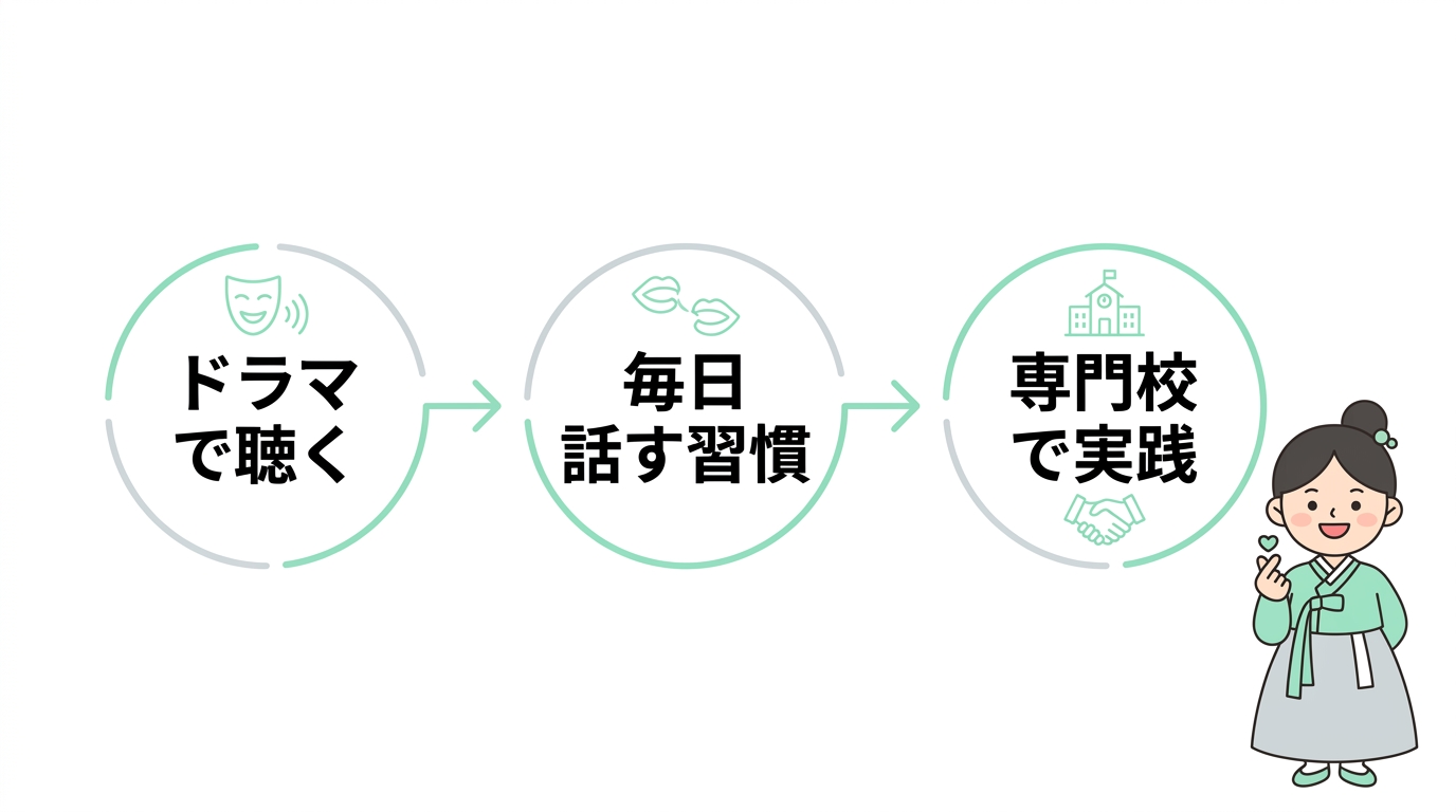 自然な韓国語会話を最短で身につける方法