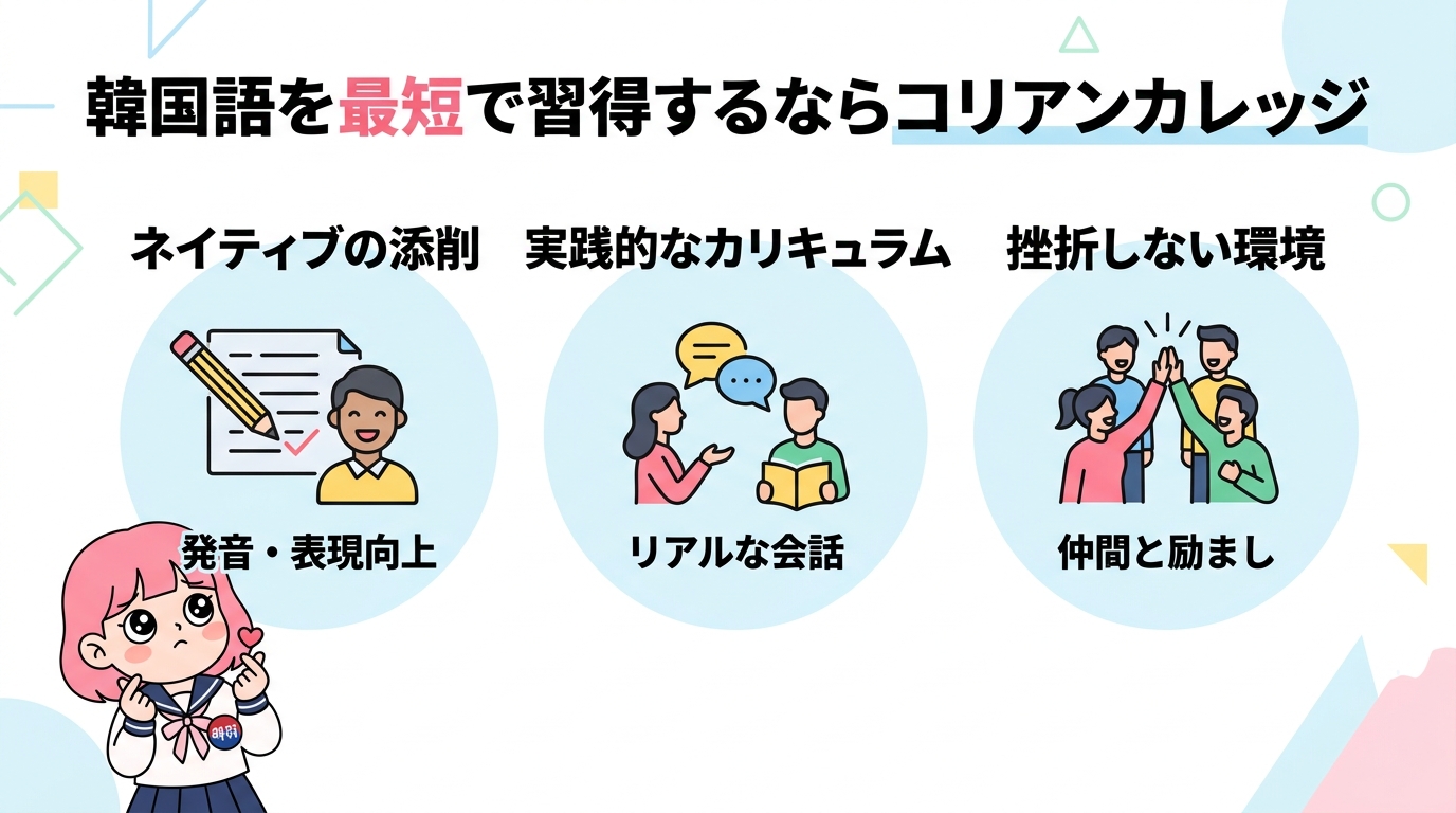 韓国語を最短で習得するならコリアンカレッジ