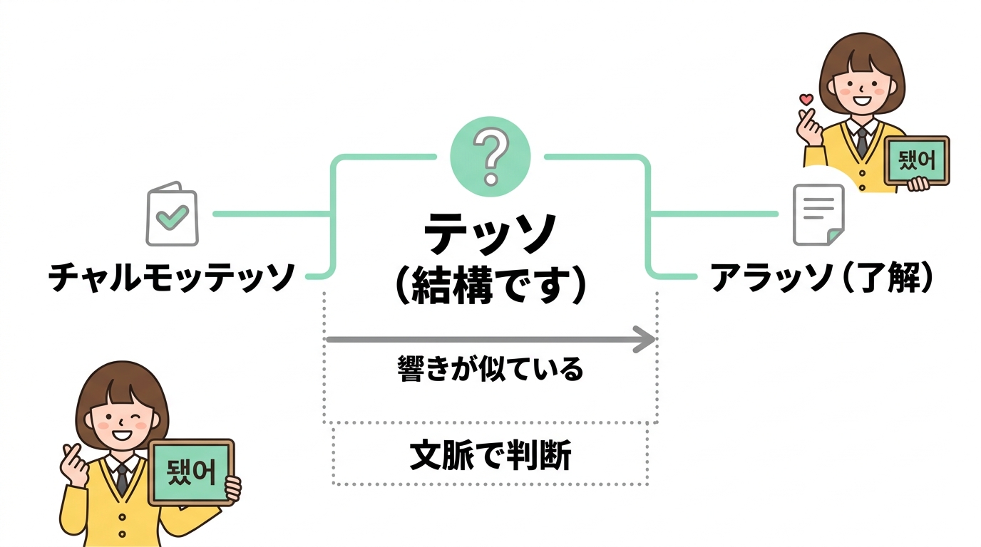 テッソと間違えやすい似たフレーズ