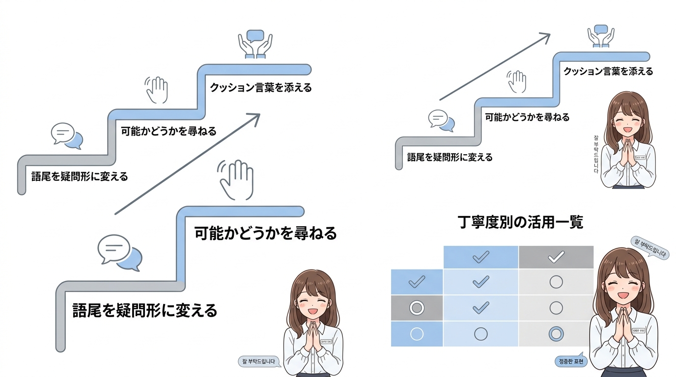「へジュセヨ」をより丁寧にする言い換え表現