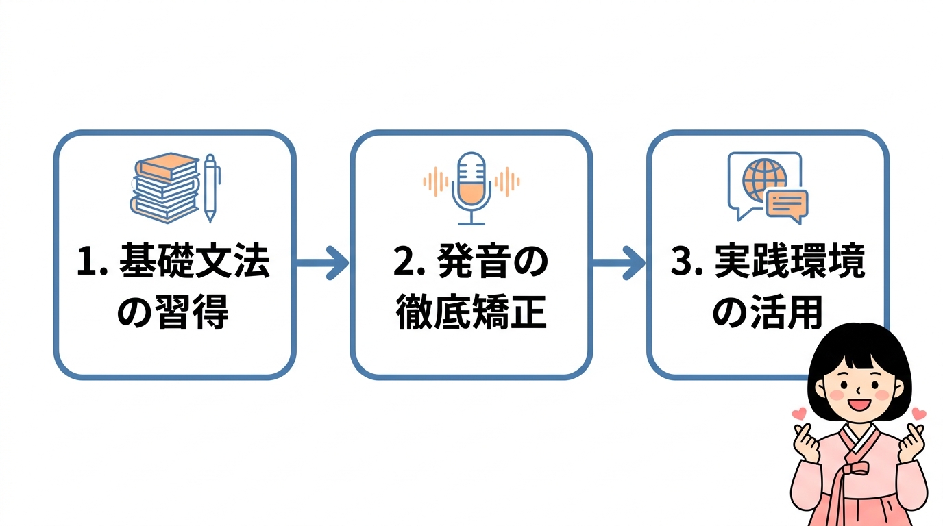 韓国語を最短で習得する3つのステップ
