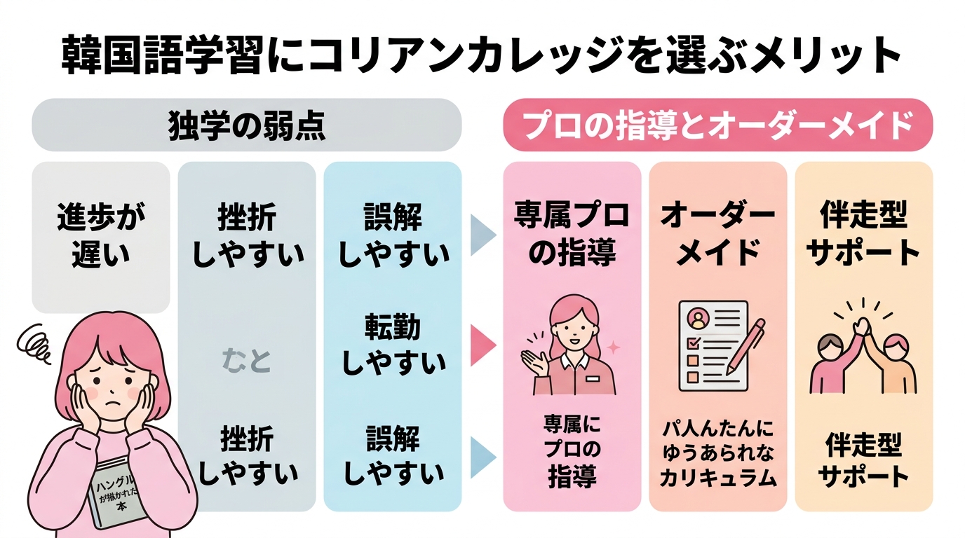 韓国語学習にコリアンカレッジを選ぶメリット