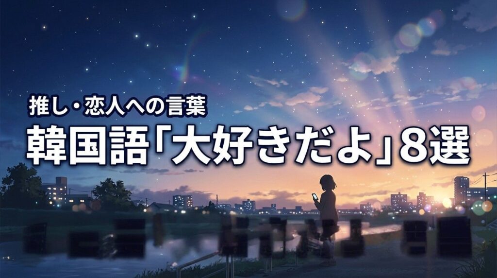 「大好きだよ」を韓国語で伝える8つの表現！推しや恋人に届く使い分け術
