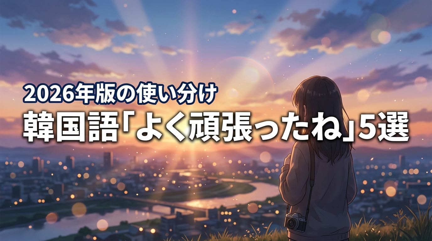 2026年最新！「よく頑張ったね」の韓国語5選｜推しや友達への正しい使い分け
