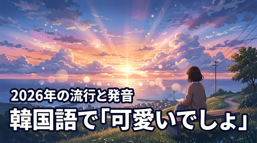 韓国語で可愛いでしょは何て言う?使い分けや2026年の流行、発音のコツも