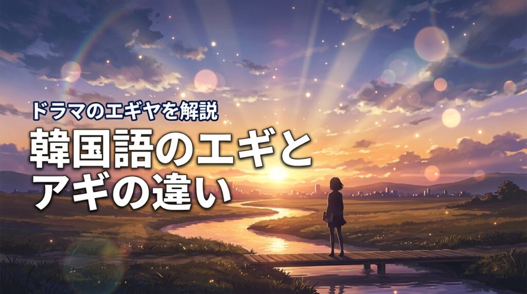 韓国語のエギとアギは何が違う？ドラマで聞くエギヤの正しい意味と使い方