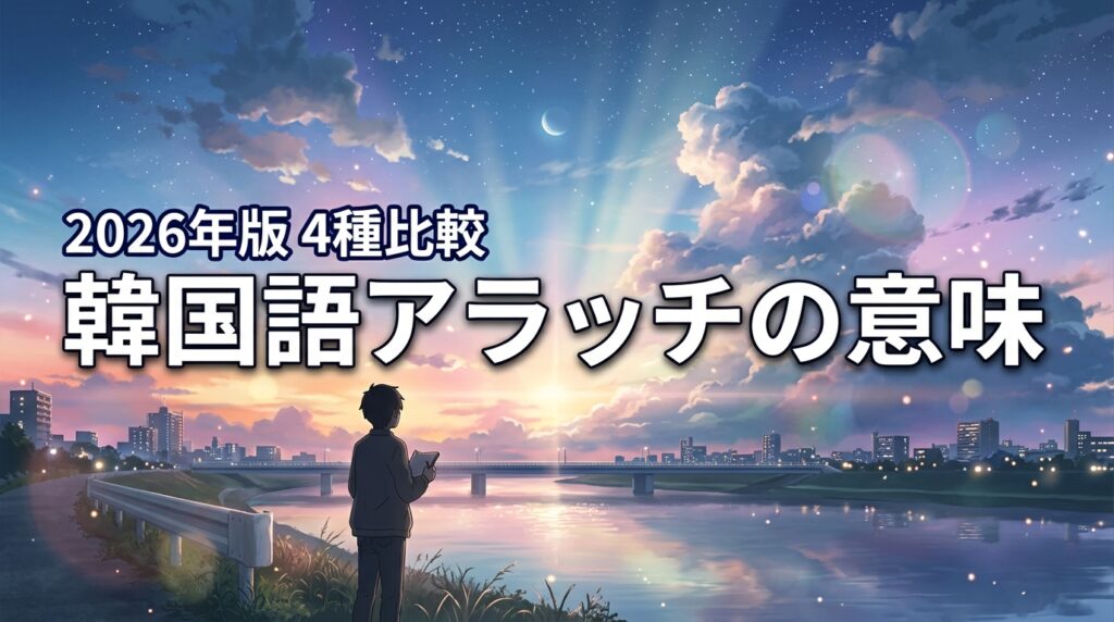 韓国語アラッチの意味は?似た表現4つとの違いや使い方を2026年版で整理