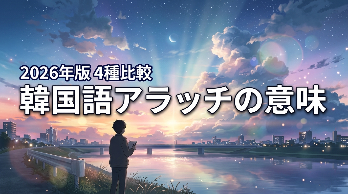 韓国語アラッチの意味は？似た表現4つとの違いや使い方を2026年版で整理