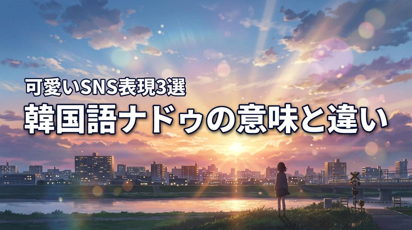 韓国語のナドゥの意味を解説！ナドとの違いや可愛いSNS表現3選