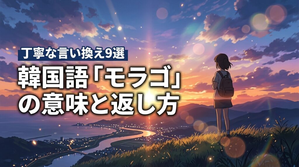 韓国語「モラゴ」の意味とは？失礼にならない言い換えや返し方など9選