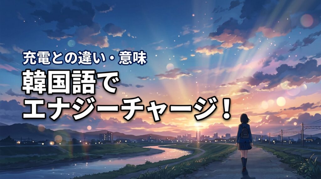 【Eye Love You】エナジーチャージを韓国語で！充電との違いや意味を解説