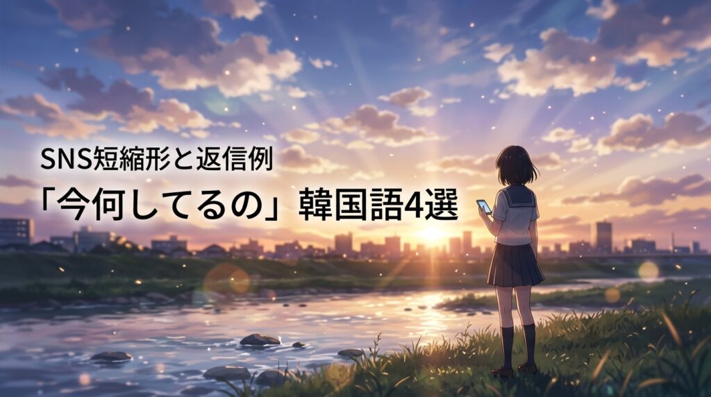 「今何してるの」の韓国語4選!SNS用短縮形やそのまま使える返信例も