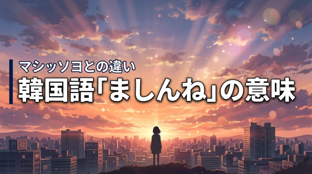 ましんねって韓国語でどういう意味？マシッソヨとの違いもわかりやすく解説