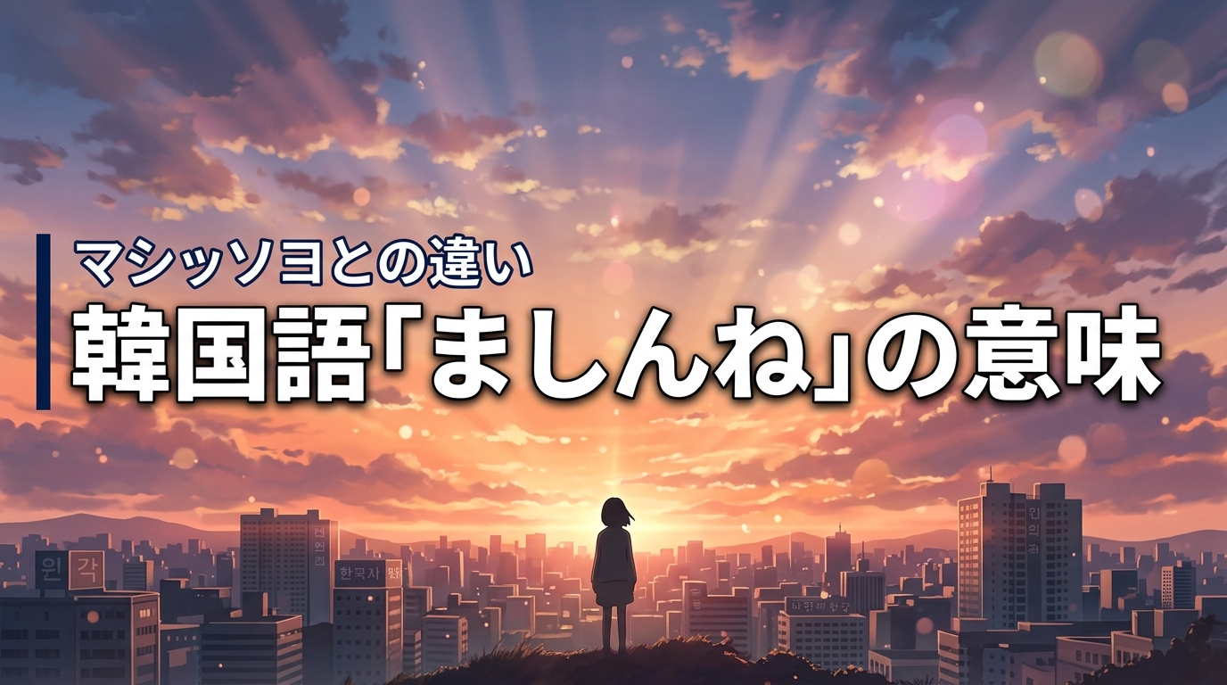 ましんねって韓国語でどういう意味？マシッソヨとの違いもわかりやすく解説