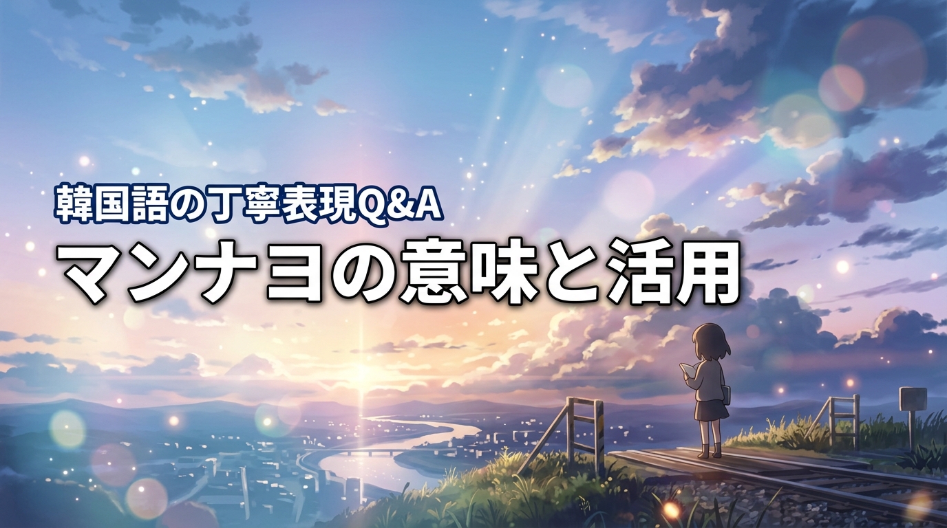マンナヨ韓国語ってどんな意味?活用や丁寧表現をQ&Aで解説!