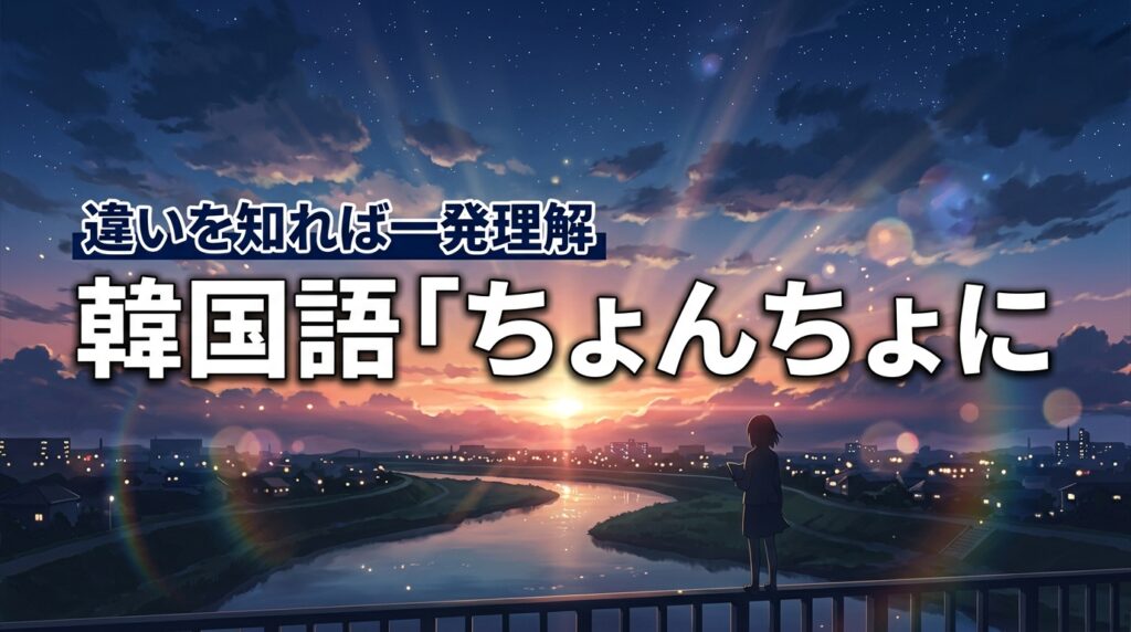 ちょんちょに韓国語はこの違いを知れば一発で理解できる