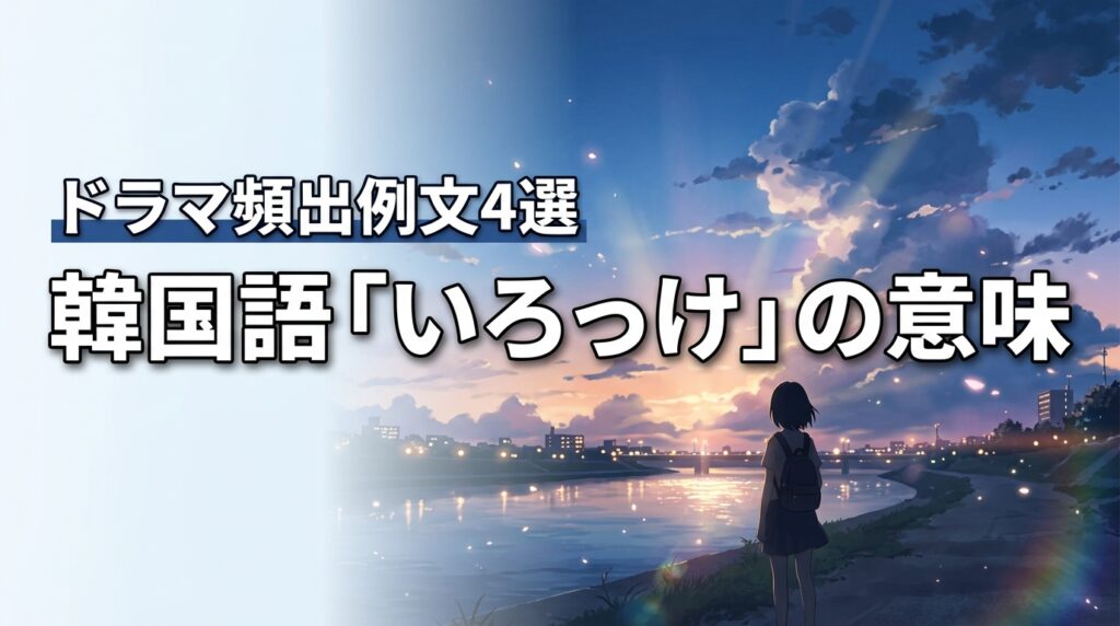 韓国語「いろっけ」の意味と発音！指示詞4つの使い分けとドラマ頻出例文4選