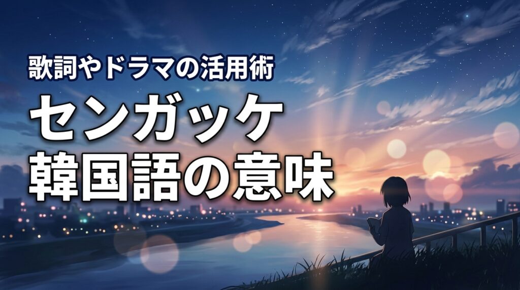 センガッケは韓国語で何?Agust Dの歌詞やドラマから学ぶ活用フレーズ