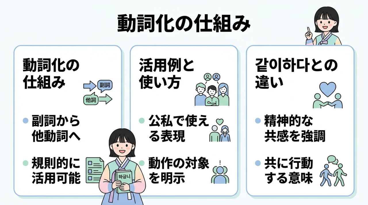 「함께하다」で広がる表現の幅