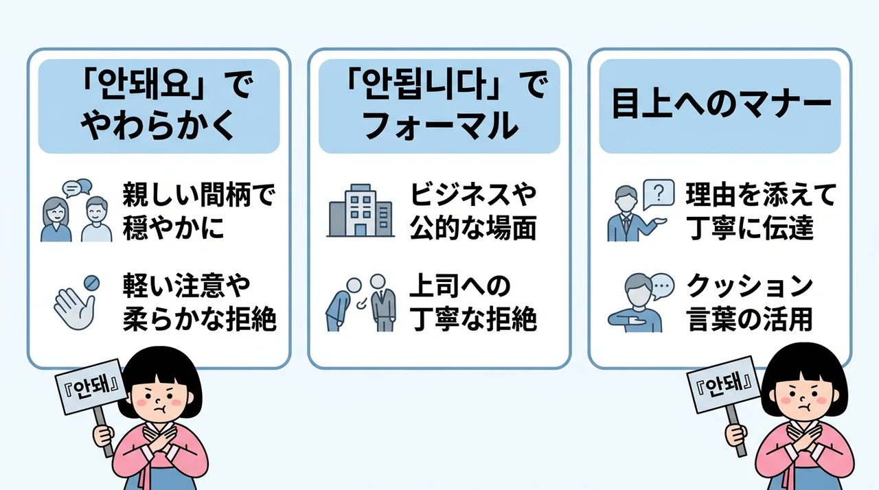 「안돼」の丁寧な言い方と敬語表現