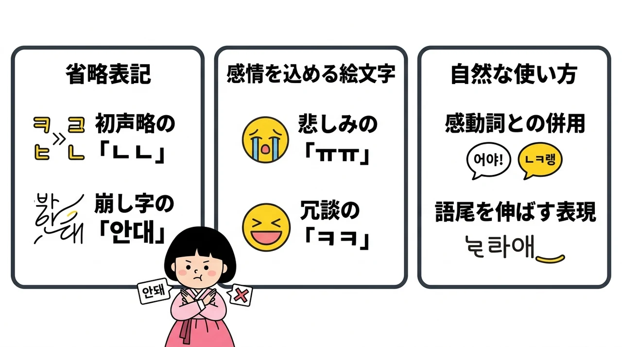 SNS・チャットで使われる「안돼」の若者言葉