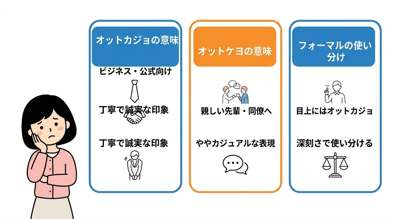 オットカジョとオットケヨの敬語表現
