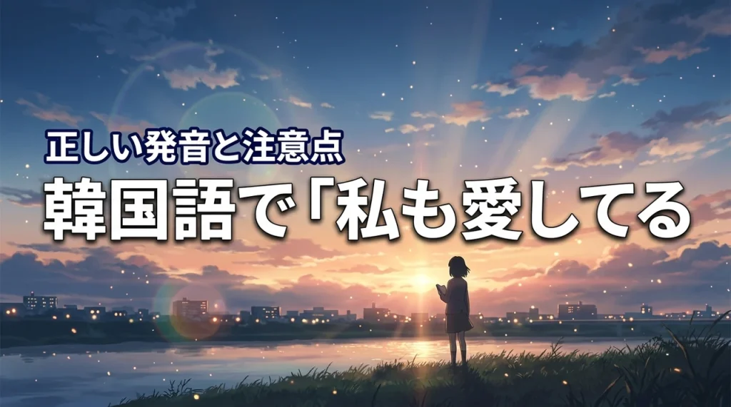 私も愛してる韓国語の正しい伝え方はこれ！発音と注意点も解説します