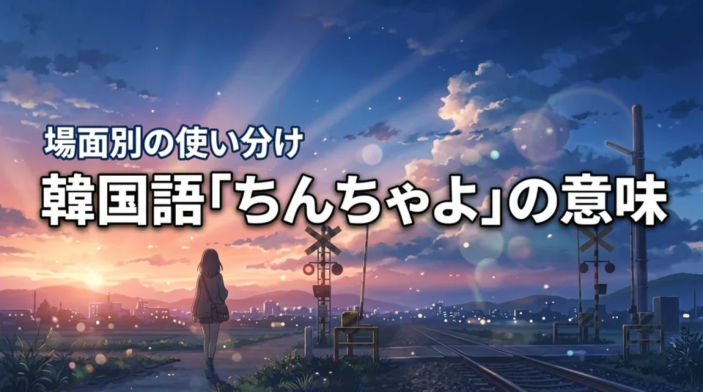 ちんちゃよって韓国語でどういう意味？使い方の違いがわかる完全ガイド