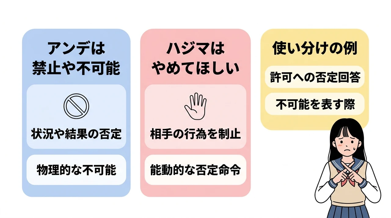 アンデとハジマの違いを徹底比較