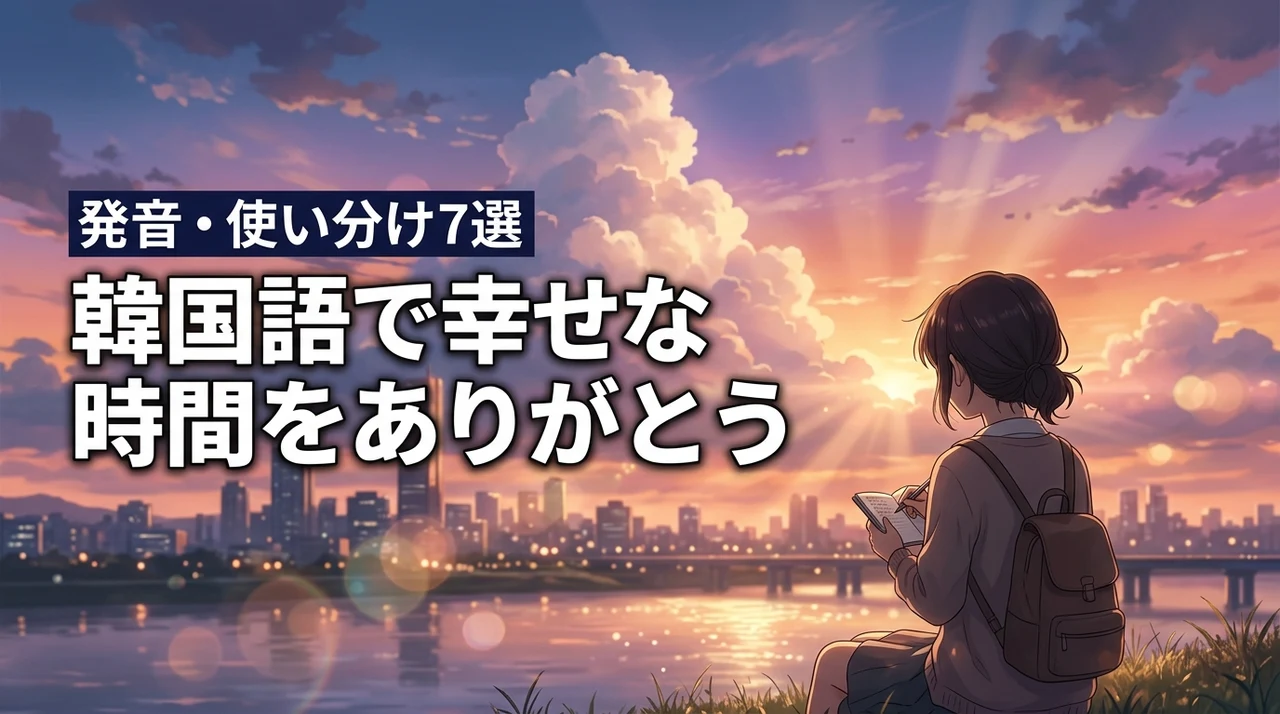 幸せな時間をありがとう韓国語フレーズ7選！推し活で使える発音と使い分け